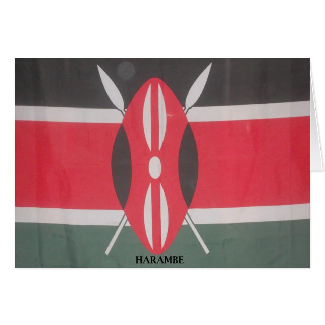 Vintage Kenya Flag Art Print (Front Horizontal)
