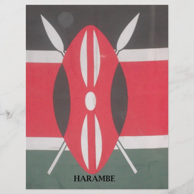 Vintage Kenya Flag Art Print (Front)