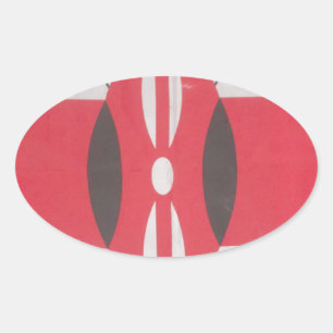 Vintage Kenya Flag Harambe Design Oval Sticker