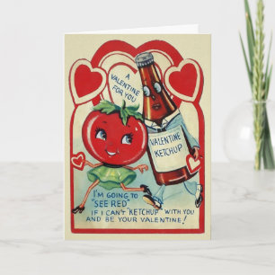 Vintage Ketchup Valentine's Day Card