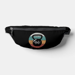 Vintage kettlebell custom monogram name initial bum bags