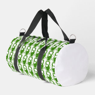 Vintage Kettlebell Laurel Wreath Gym Forest Green  Duffle Bag