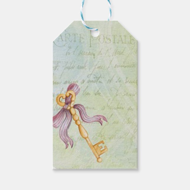 Vintage Key Gift Tags (Front)