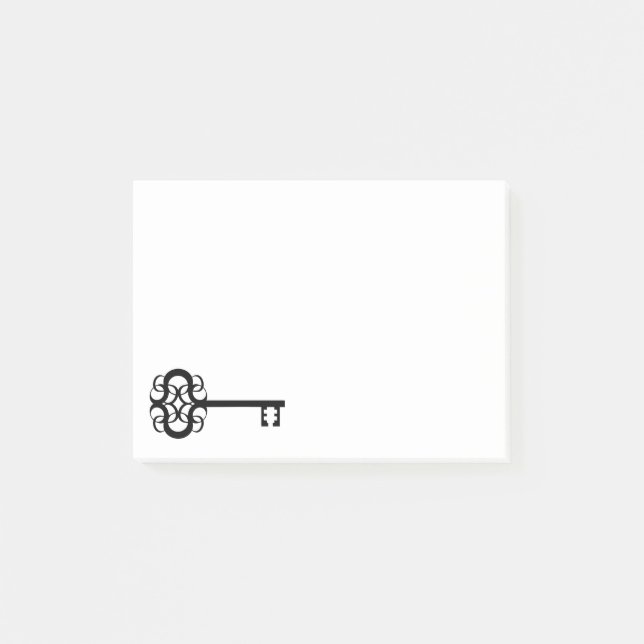 Vintage Key Illustration Post-it Notes (Front)