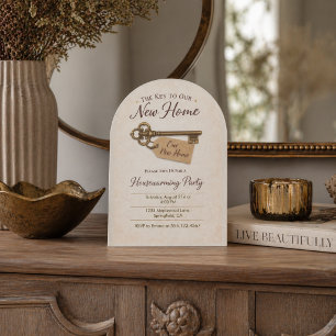 Vintage Key New Home Invitation
