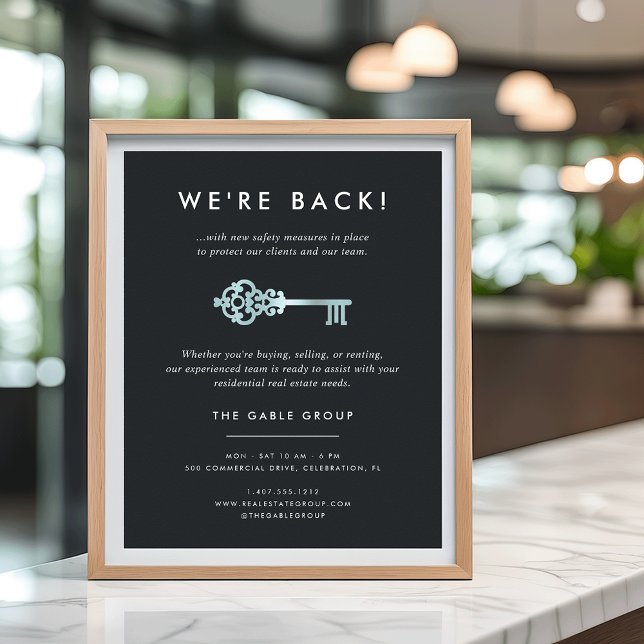 Vintage Key | Real Estate Business Reopening Poster (Creator Uploaded)