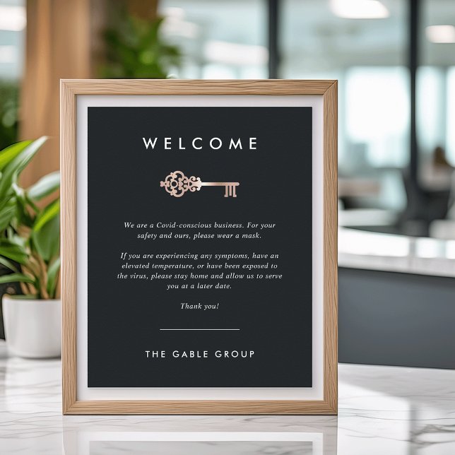 Vintage Key | Real Estate Covid Safety Poster (Creator Uploaded)