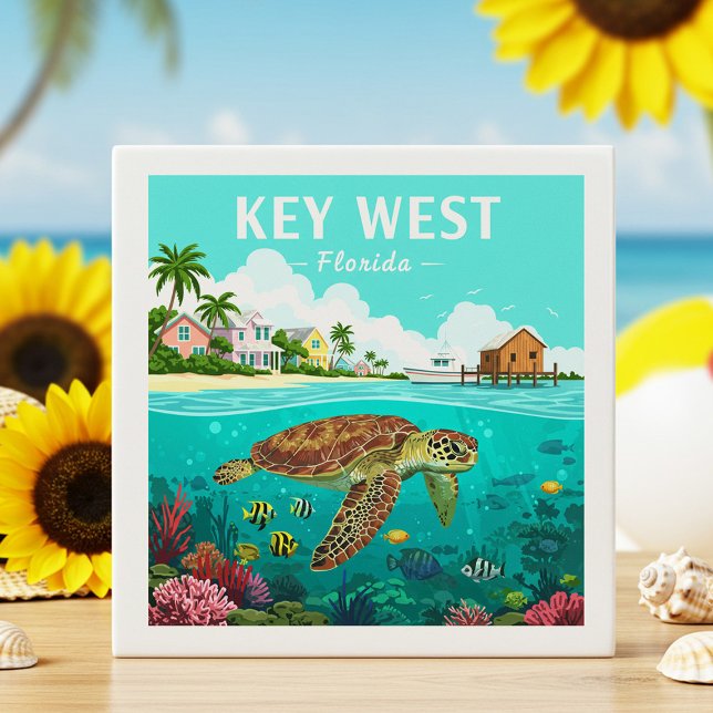 Vintage Key West Florida Ceramic Tile (Creator Uploaded)