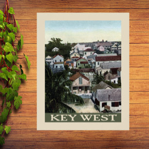 Vintage Key West Houses Poster