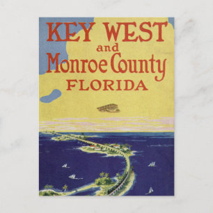 Vintage Key West Monroe County Florida Postcard