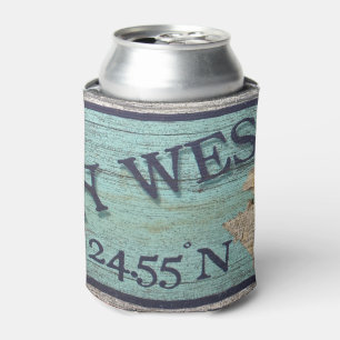 Vintage Key West  nautical Travel Can Cooler