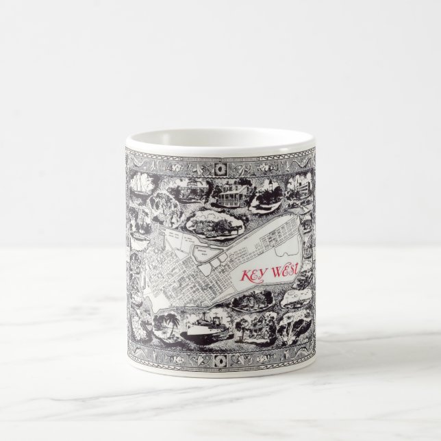 Vintage Key West Postcard Coffee Mug (Center)