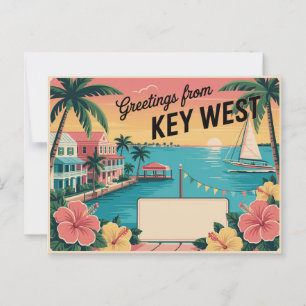 Vintage Key West Postcard   Greetings from