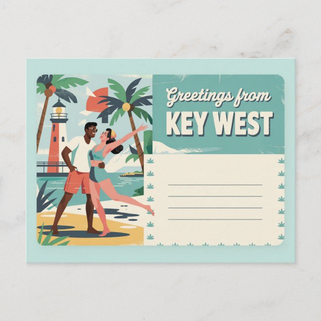 Vintage Key West Postcard | Greetings from (Front)