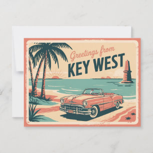 Vintage Key West Postcard Greetings from