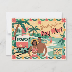 Vintage Key West Postcard Greetings from