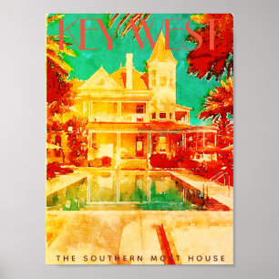 Vintage Key West Travel Poster