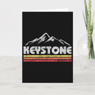 Vintage Keystone Colorado Retro Mountain Bike Skii Card