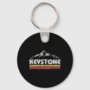 Vintage Keystone Colorado Retro Mountain Bike Skii Key Ring