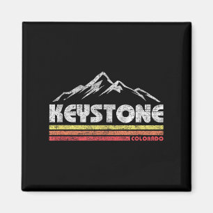Vintage Keystone Colorado Retro Mountain Bike Skii Magnet