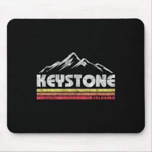 Vintage Keystone Colorado Retro Mountain Bike Skii Mouse Pad