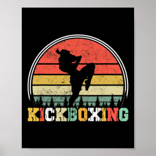 Vintage Kickboxer Fighter Kickboxing Mma Martial A Poster