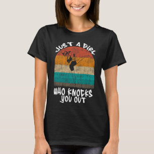 Vintage Kickboxing Gift For A Kickboxer Woman T-Shirt