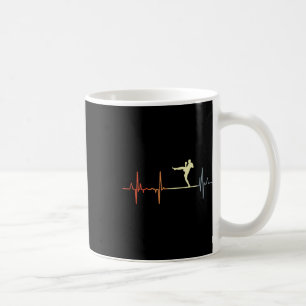 Vintage Kickboxing Heartbeat Kickboxer Heart Rate Coffee Mug