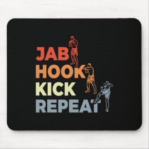 Vintage Kickboxing Terms Kickboxing Enthusiast Mar Mouse Pad