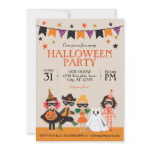 Vintage Kids Halloween Party Invitation
