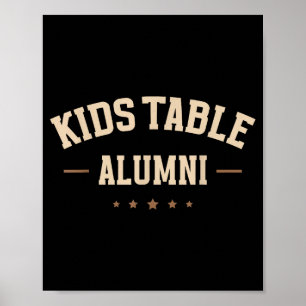 Vintage Kids Table Alumni Thanksgiving Fall Season Poster