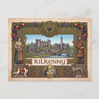 Vintage Kilkenny Ireland Heritage Celtic Postcard