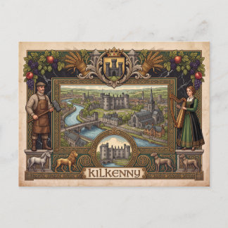 Vintage Kilkenny Ireland Heritage Celtic Postcard