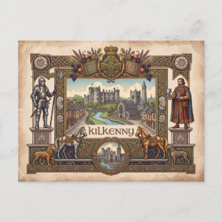 Vintage Kilkenny Ireland Heritage Celtic Postcard