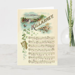 Vintage Killarney Song St. Patrick's Day Card