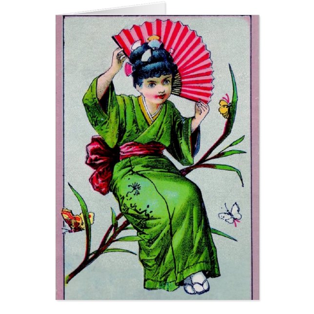 Vintage Kimono Girl, (Front)