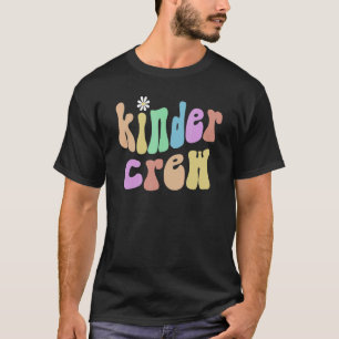 Vintage Kinder Crew Teacher Purple Kindergarten Re T-Shirt