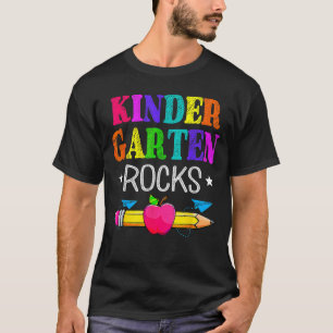 Vintage Kindergarten Rocks Teacher Student Back To T-Shirt