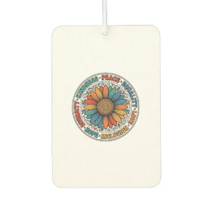 Vintage Kindness Peace Equality Flower Shirt_1 Car Air Freshener