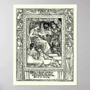 Vintage King Arthur by Walter Crane Poster