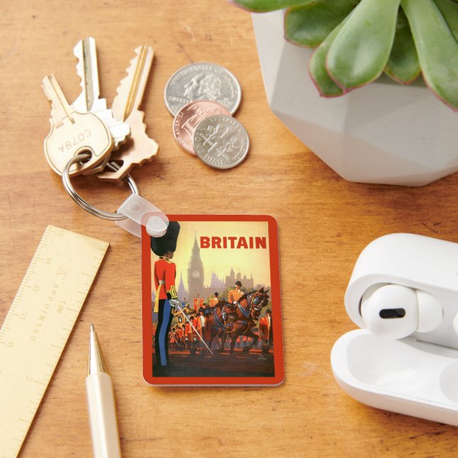 Vintage King's British Royal Guard Great Britain Key Ring (Desk)