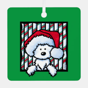 Vintage KiniArt Westie Metal Tree Decoration