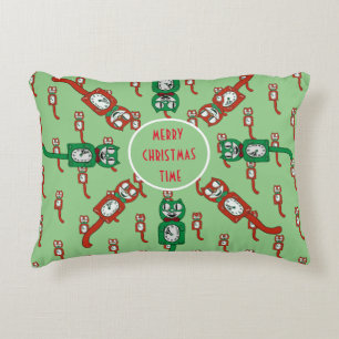 Vintage Kit Kat Clock Christmas Decorative Cushion