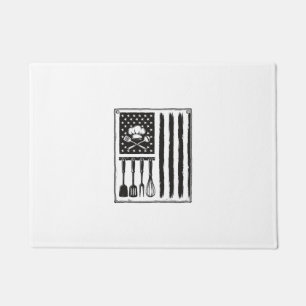 Vintage Kitchen Flag Cooking Utensils Shirt Design Doormat