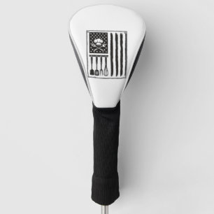 Vintage Kitchen Flag Cooking Utensils Shirt Design Golf Head Cover