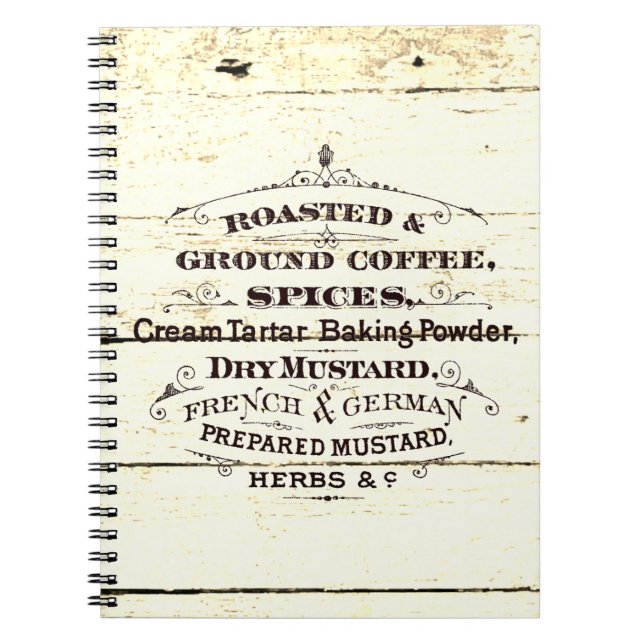 Vintage Kitchen  Notebook (Front)