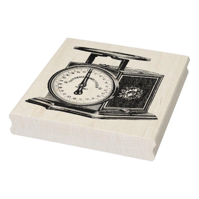 Vintage Kitchen Scale Rubber Art Stamp (Stamp)