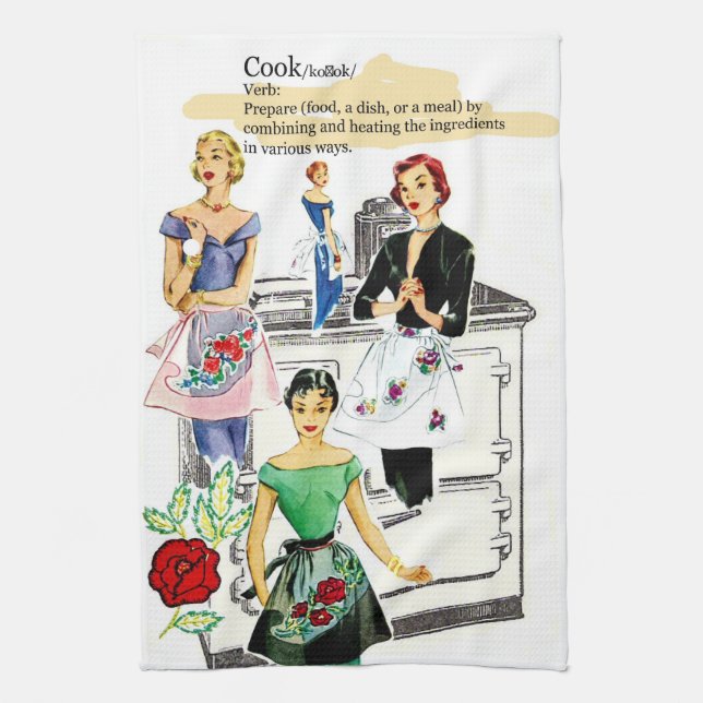 Vintage Kitchen Stove towel (Vertical)