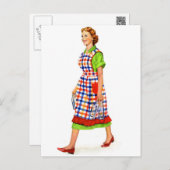 Vintage Kitsch American Housewife Postcard (Front/Back)