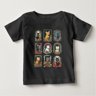 Vintage Kitten Christmas Cats Baby T-Shirt